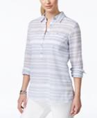 Tommy Hilfiger Striped Button-down Popover Shirt