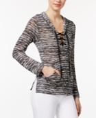 Chelsea Sky Printed Lace-up Hoodie, Only At Macy's
