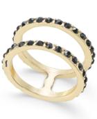 Inc International Concepts Gold-tone Stone Studded Double Ring, Created For Macy's