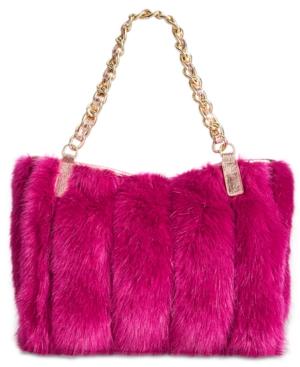 Betsey Johnson Lux Faux-fur Medium Satchel