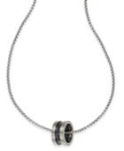 Sutton By Rhona Sutton Men's Two-tone Stainless Steel Ring Pendant Necklace