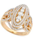 Wrapped In Love Diamond Cluster Ring (1 Ct. T.w.) In 14k Gold