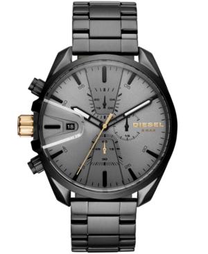 Diesel Men's Chronograph Ms9 Chrono Black Stainless Steel Bracelet Watch 47mm