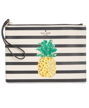Kate Spade New York Canvas Pineapple Wristlet