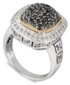 Balissima By Effy Diamond Black And White Diamond Ring (1 Ct. T.w.) In 18k Gold And Sterling Silver