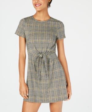 Speechless Juniors' Plaid Tie-front Dress