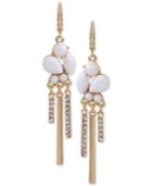 M. Haskell For Inc International Concepts Gold-tone Pave & White Stone Chandelier Earrings, Only At Macy's