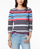 Tommy Hilfiger Striped Textured Sweater, Only At Macy's