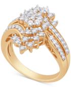Diamond Cluster Statement Ring (1 Ct. T.w.) In 14k Gold