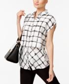 Alfani Printed Popover Blouse, Created For Macy's