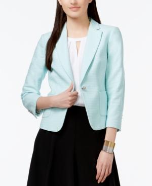 Cece Textured One-button Jacket