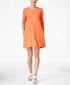 Eileen Fisher Elbow-sleeve A-line Tunic Dress