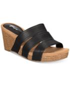 Style & Co Women's Juliaa Slip-on Platform Wedge Sandals, Created For Macy's Women's Shoes