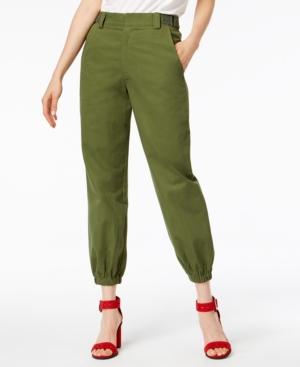 Waistedusa Olive Parachute Pants