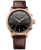 Boss Men's Smart Classic Brown Leather Strap Smart Watch 44mm 1513451