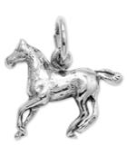 14k White Gold Charm, Horse Charm