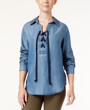 Velvet Heart Delancy Lace-up Top