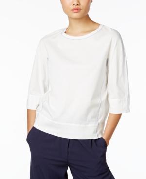 Dkny Cotton Elbow-sleeve T-shirt