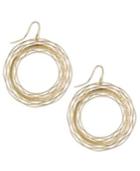 Sis By Simone I Smith Eternity Stretch Circle Drop Earrings In 18k Gold Over Sterling Silver