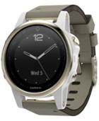 Garmin Unisex Fenix 5s Gray Suede Strap Smart Watch 42mm