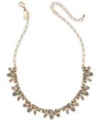 I.n.c. Gold-tone Neutral Stone Frontal Necklace, 17 + 3 Extender, Created For Macy's