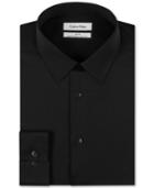 Calvin Klein Steel Non-iron Slim-fit Performance Herringbone Solid Dress Shirt