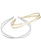 I.n.c. 2-pc. Metal Crisscross Headband