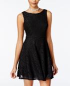Speechless Juniors' Glittered Lace Dress, Created For Macy's