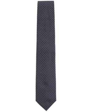 Boss Men's Regular Pin Dot Embroidered Silk Tie