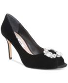 Nina Reign Peep-toe Evening Pumps Women's Shoes