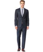 Dkny Blue Iridescent Solid Slim-fit Suit