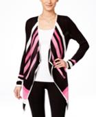 Inc International Concepts Draped Colorblocked Cardigan, Only At Macy's