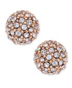 Charter Club Gold-tone Pave Ball Stud Earrings, Only At Macy's