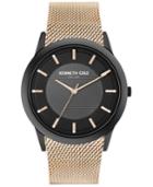 Kenneth Cole New York Men's Rose Gold-tone Stainless Steel Mesh Bracelet Watch 41mm