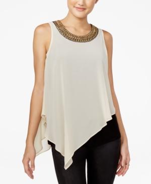 Bcx Juniors' Embellished Asymmetrical Top