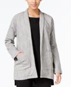 Eileen Fisher Shawl-collar Open-front Jacket