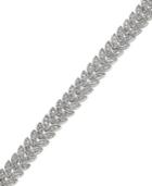 Silver-plated Bracelet, Diamond Accent Leaf Bracelet