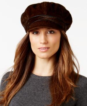Nine West Faux Calf Hair Newsgirl Hat