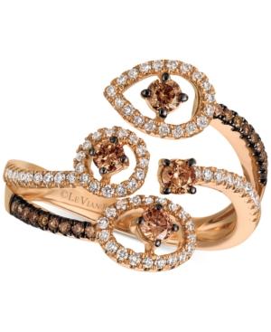 Le Vian Chocolatier Chocolatier Diamond Bypass Statement Ring (5/8 Ct. T.w.) In 14k Rose Gold