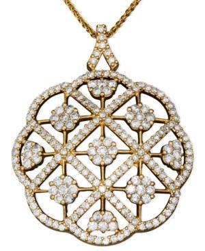 D'oro By Effy Diamond Flower Cluster (2 Ct. T.w.) Necklace In 14k Gold