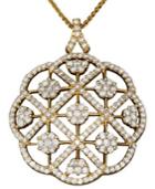 D'oro By Effy Diamond Flower Cluster (2 Ct. T.w.) Necklace In 14k Gold