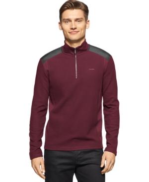 Calvin Klein Men's French-rib Quarter-zip Sweater
