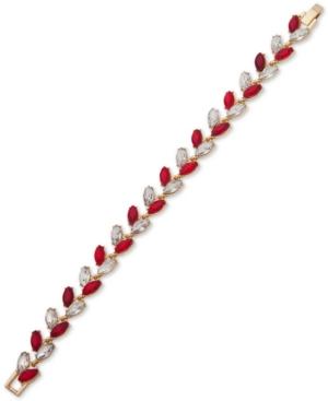 Anne Klein Multi-stone Vine-inspired Link Bracelet, Created For Macy's
