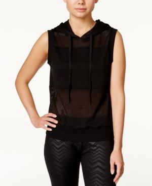 Jessica Simpson The Warm Up Juniors' Sleeveless Mesh Hoodie, Only At Macy's