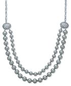 Charter Club Large Bead & Imitation Pearl Double-row Necklace, Created For Macy's