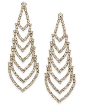 Nina Gold-tone Crystal Chandelier Earrings