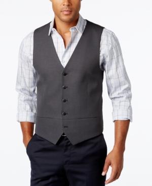 Alfani Men's Charcoal Vest, Slim Fit