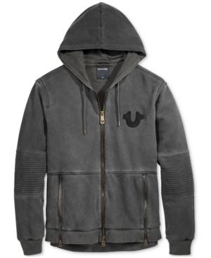 True Religion Men's Moto Zip-up Hoodie