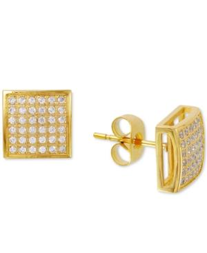 Men's Diamond Stud Earrings (3/8 Ct. T.w.) In Yellow Ip-plated Stainless Steel