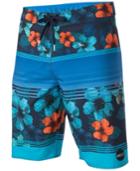 O'neill Men's Hyperfreak Essence Floral-print Stripe Boardshorts